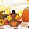 Glitzhome® 7" Thanksgiving Wooden Pumpkin, Turkey & Croissant Table Décor Set